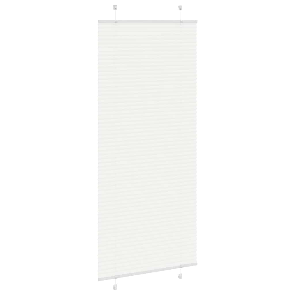 Branco plissada cega 95x200 cm largura tecido 94,4 cm poliéster