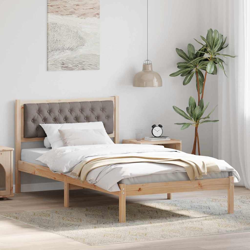 Estrutura da cama cinzento-acastanhado 100 x 200 cm