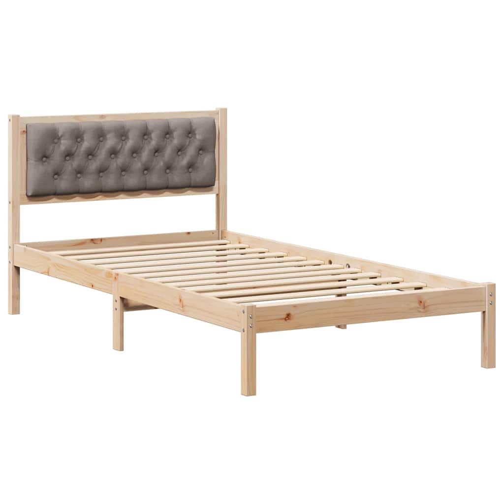 Estrutura da cama cinzento-acastanhado 100 x 200 cm