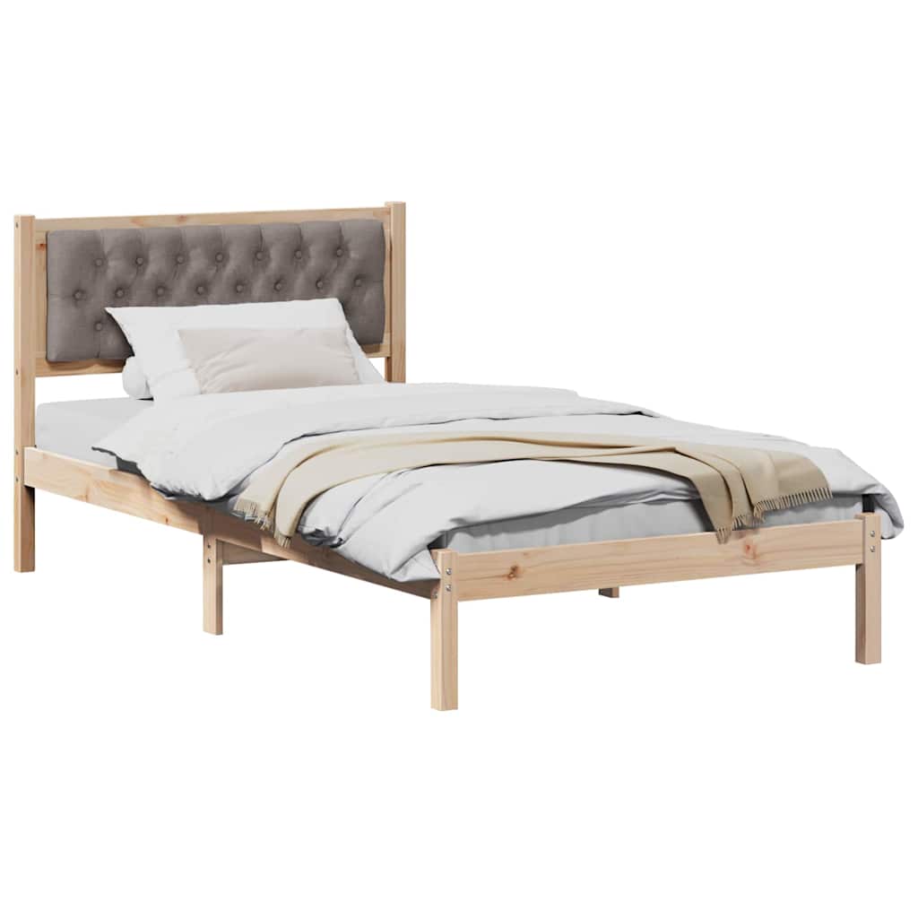 Estrutura da cama cinzento-acastanhado 100 x 200 cm