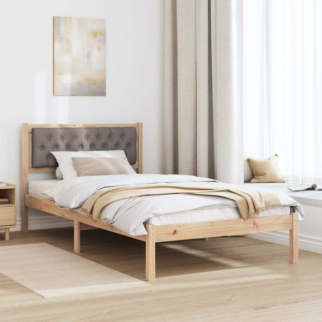 Estrutura da cama cinzento-acastanhado 100 x 200 cm