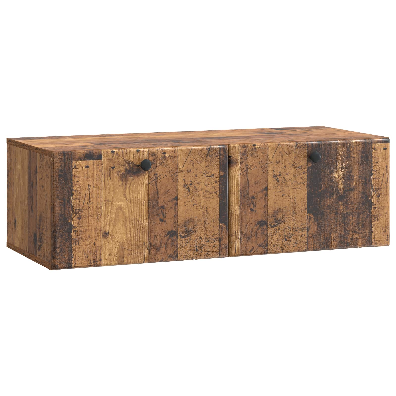 Gabinete de TV de parede 98 x 41 x 30 cm madeira antiga