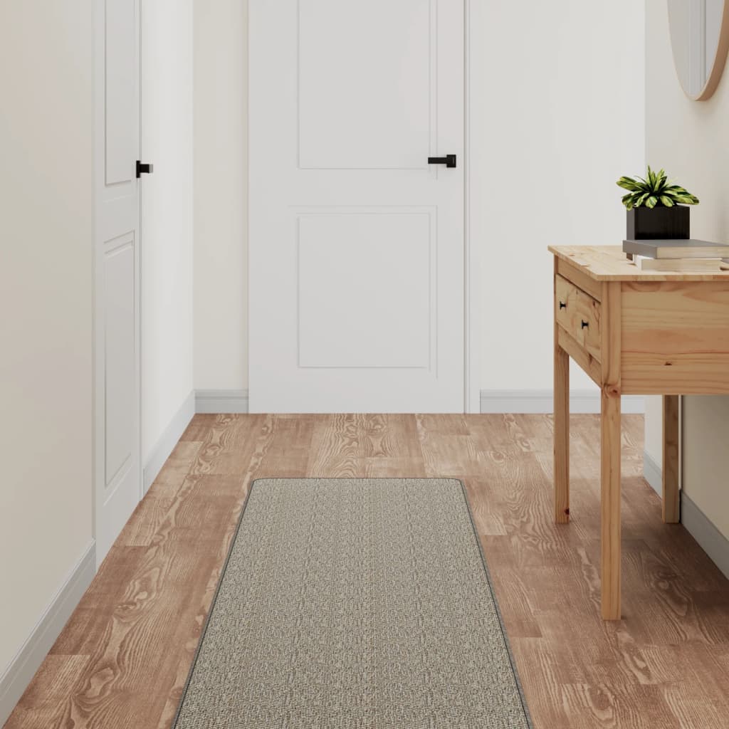 Tapete/passadeira 50x150 cm aspeto sisal platina
