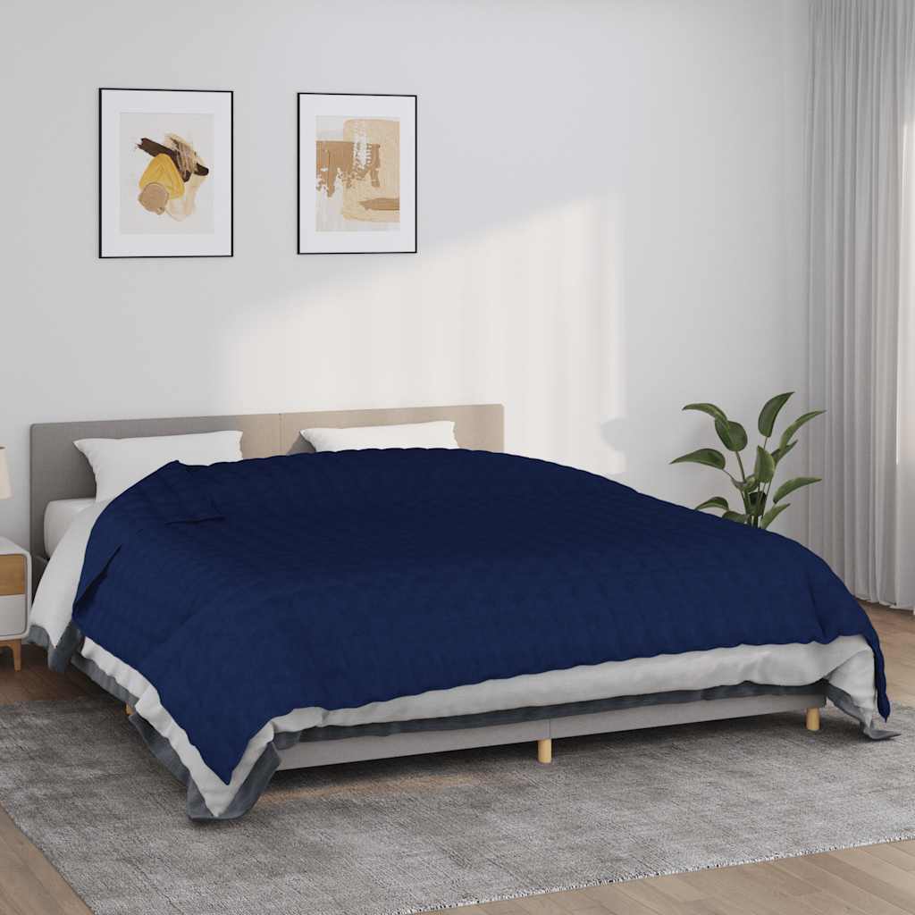 Manta pesada 11 kg 235x290 cm tecido azul