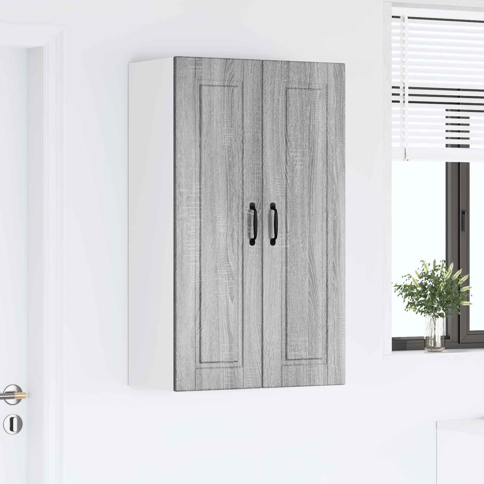 Armário de parede porto cinza sonoma 60 x 31 x 100 cm
