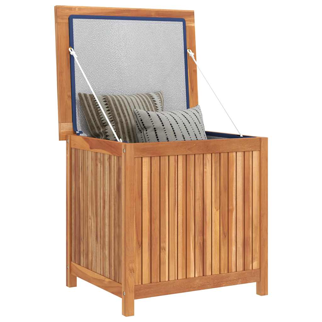 Caixa arrumação para jardim 60x50x58 cm madeira teca maciça