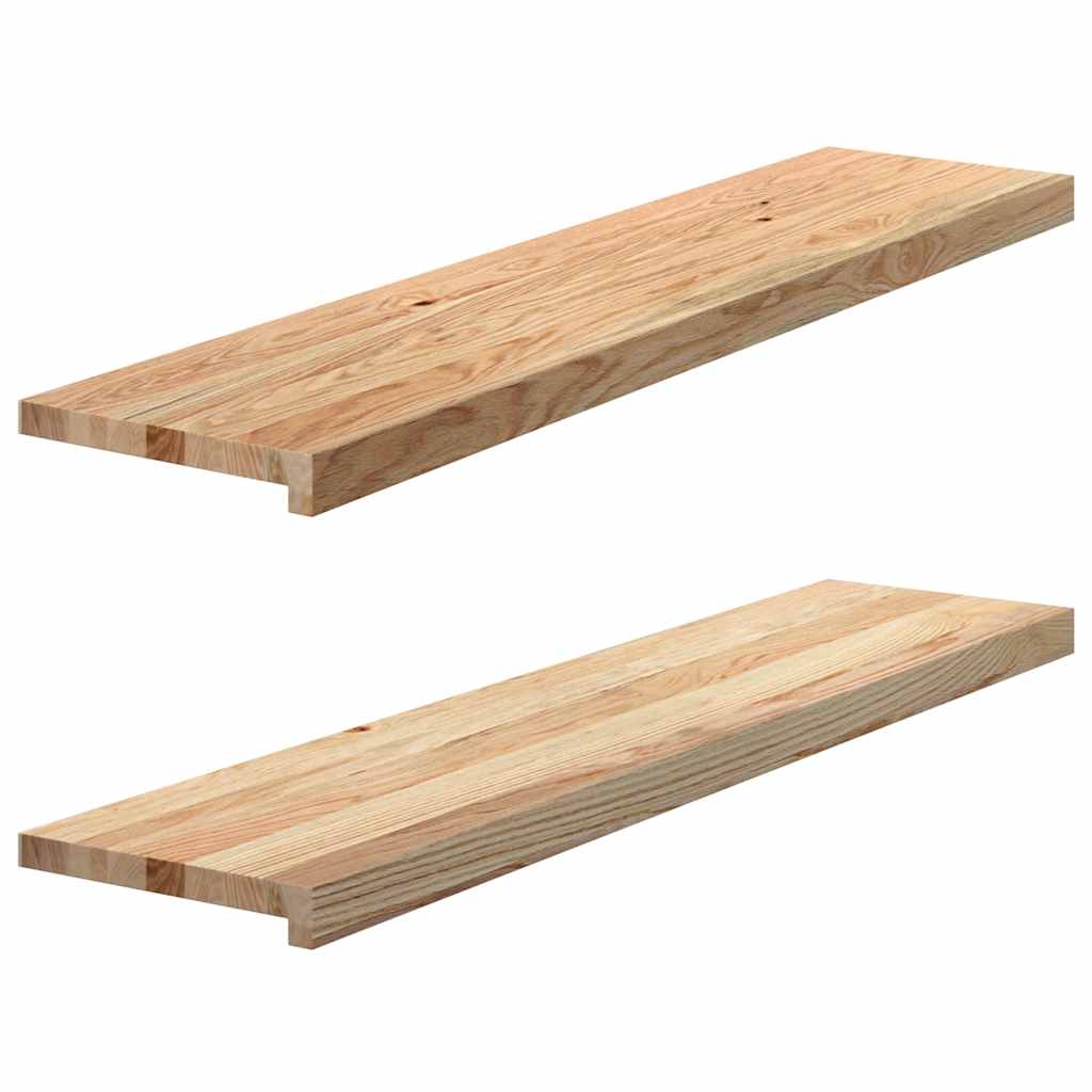 Soleiras da janela 2 pcs 110x30x2cm carvalho maciço não tratado