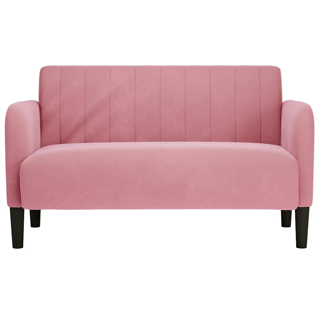 Sofá-luvas 109 cm veludo rosa