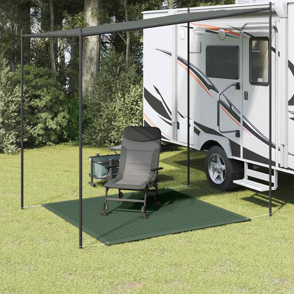 Tapete de campismo para tenda 200x200 cm verde-escuro