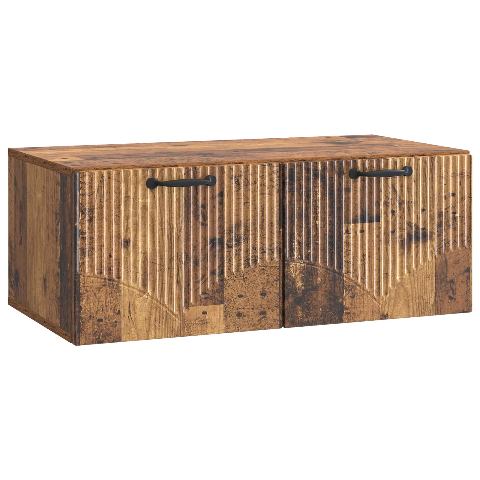Gabinete de TV de parede madeira antiga 78,5 x 41 x 30 cm