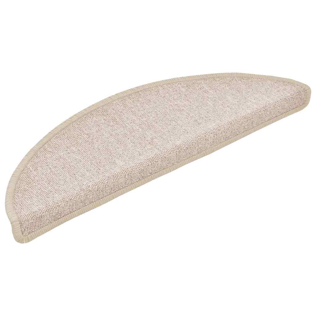 Tapetes de escada 30 peças 56x17x3 cm cinza-claro semicircular