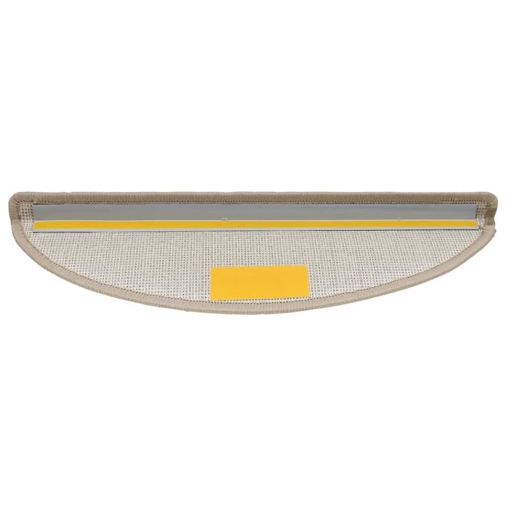 Tapetes de escada 30 peças 56x17x3 cm cinza-claro semicircular