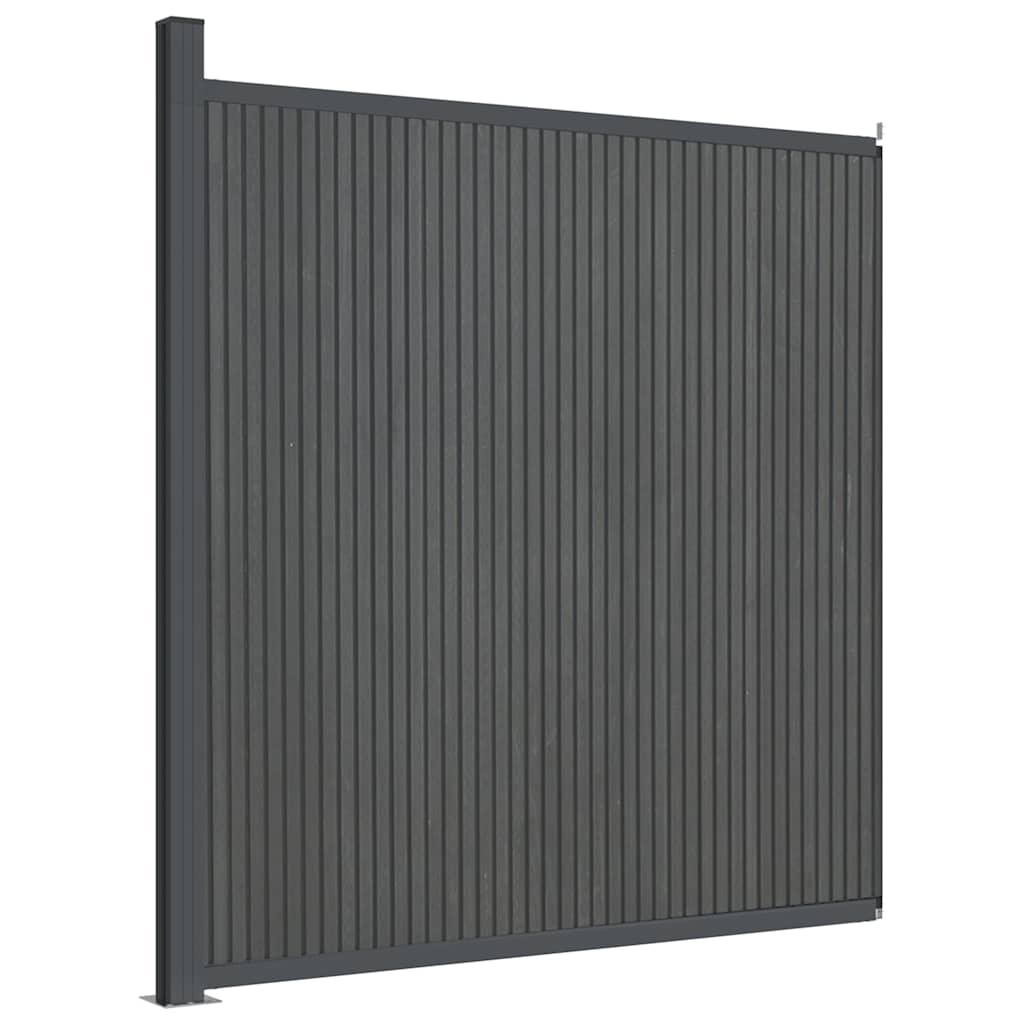 Painel de vedação wpc 173x186 cm cinza