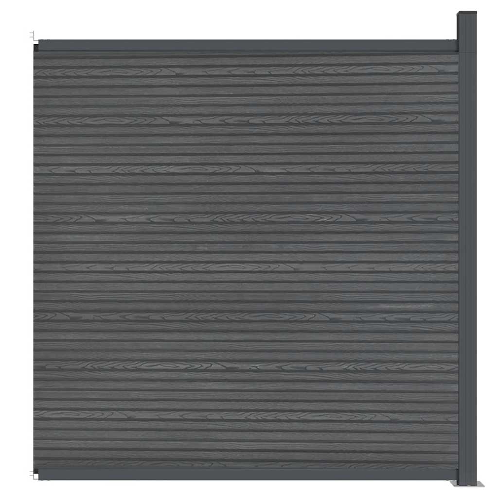 Painel de vedação wpc 173x186 cm cinza