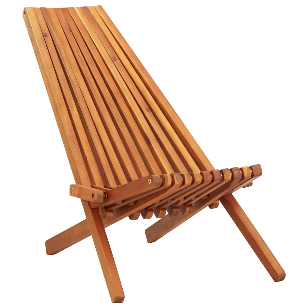 Cadeiras lounge de exterior dobráveis 2 pcs acácia maciça