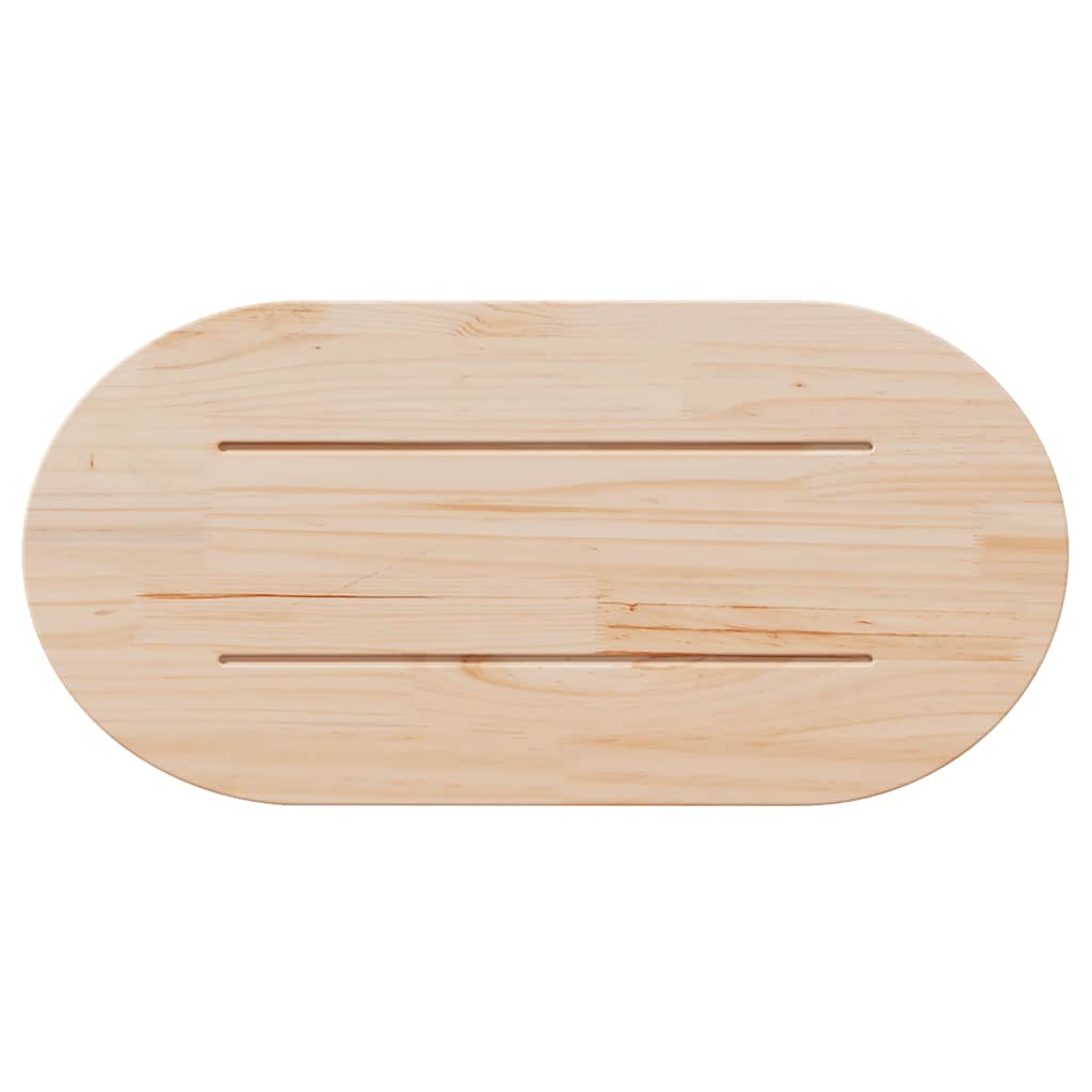 Tampo de mesa 90x45x2,5 cm madeira maciça pinho oval