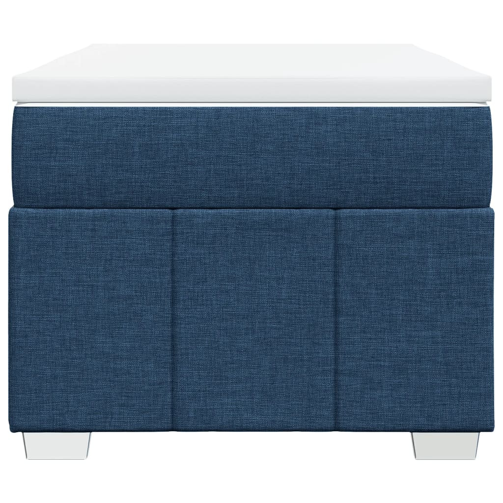 Cama com molas/colchão 90x200 cm tecido azul