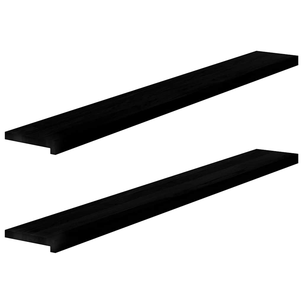 Soleiras da janela 2 pcs 160x20x2 cm carvalho castanho-preto