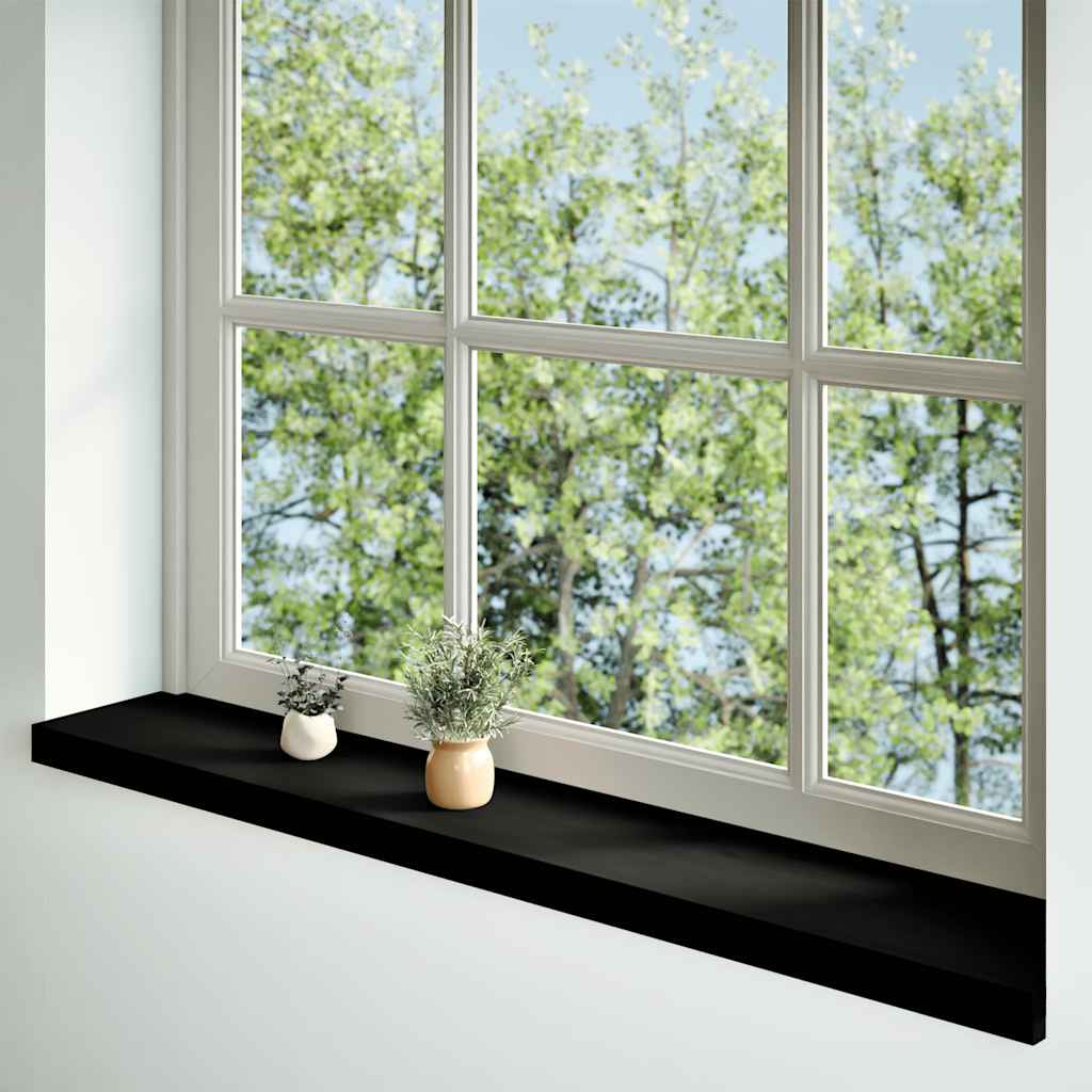 Soleiras da janela 2 pcs 160x20x2 cm carvalho castanho-preto