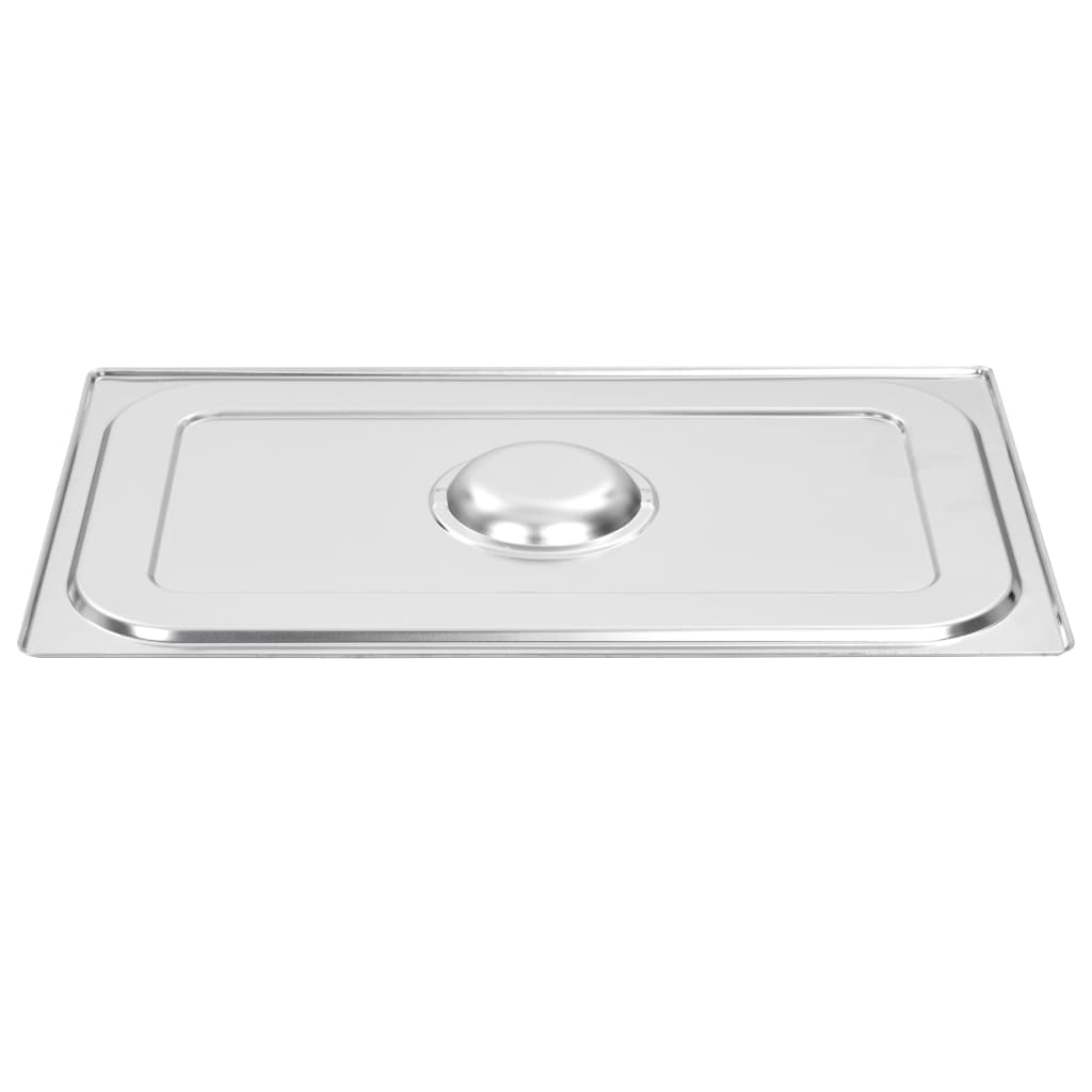Tampas para recipientes comida gn 1/1 2 pcs aço inoxidável