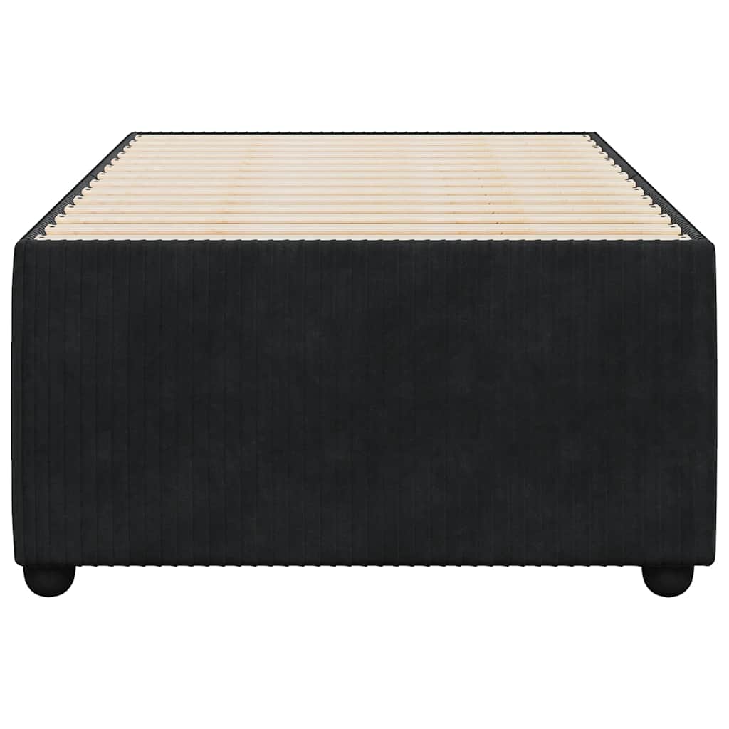 Estrutura de cama 90x190 cm veludo preto