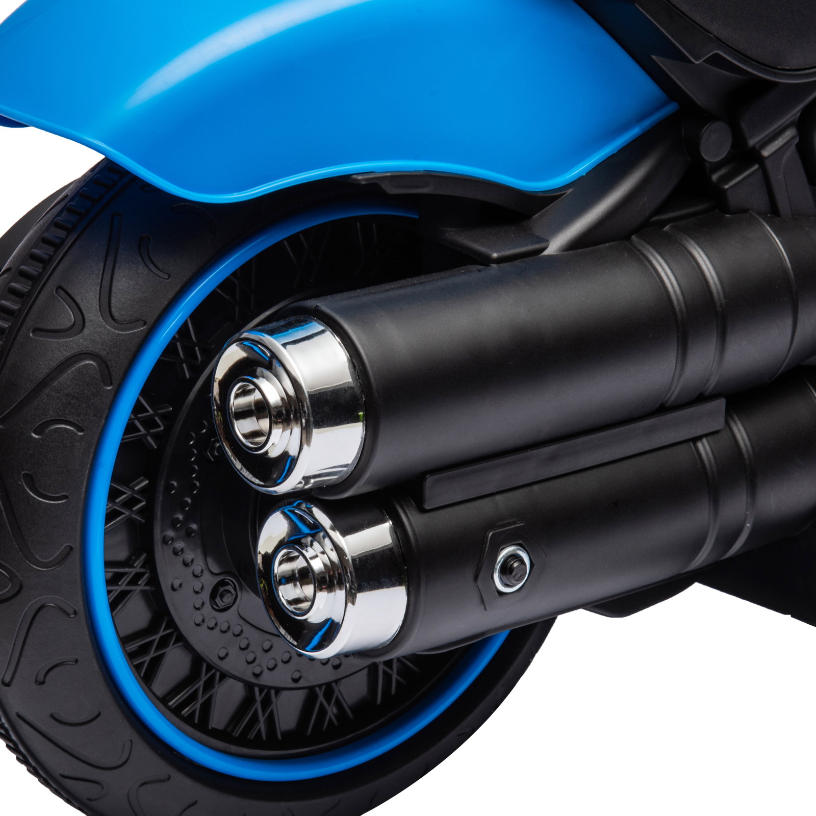 Motocicleta elétrica para crianças de 18-36 meses com bateria 6v farol e rodas auxiliares removíveis 76x42x57 cm azul