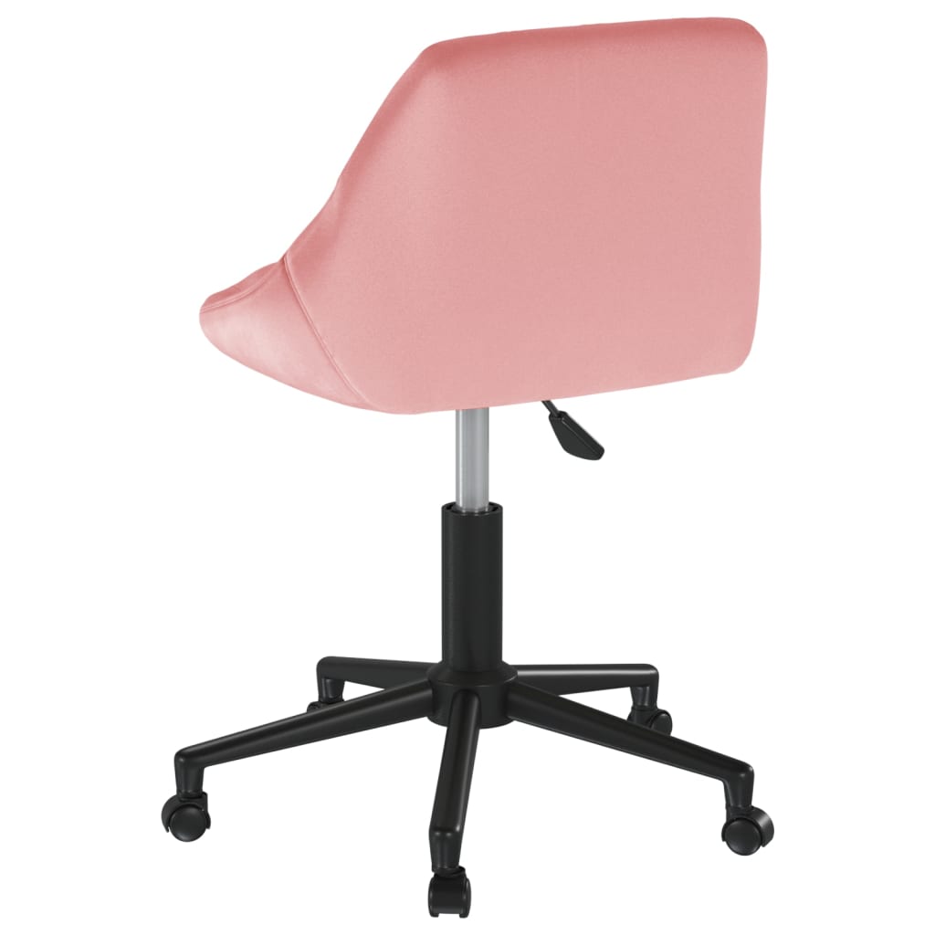 Cadeira de jantar giratória veludo rosa