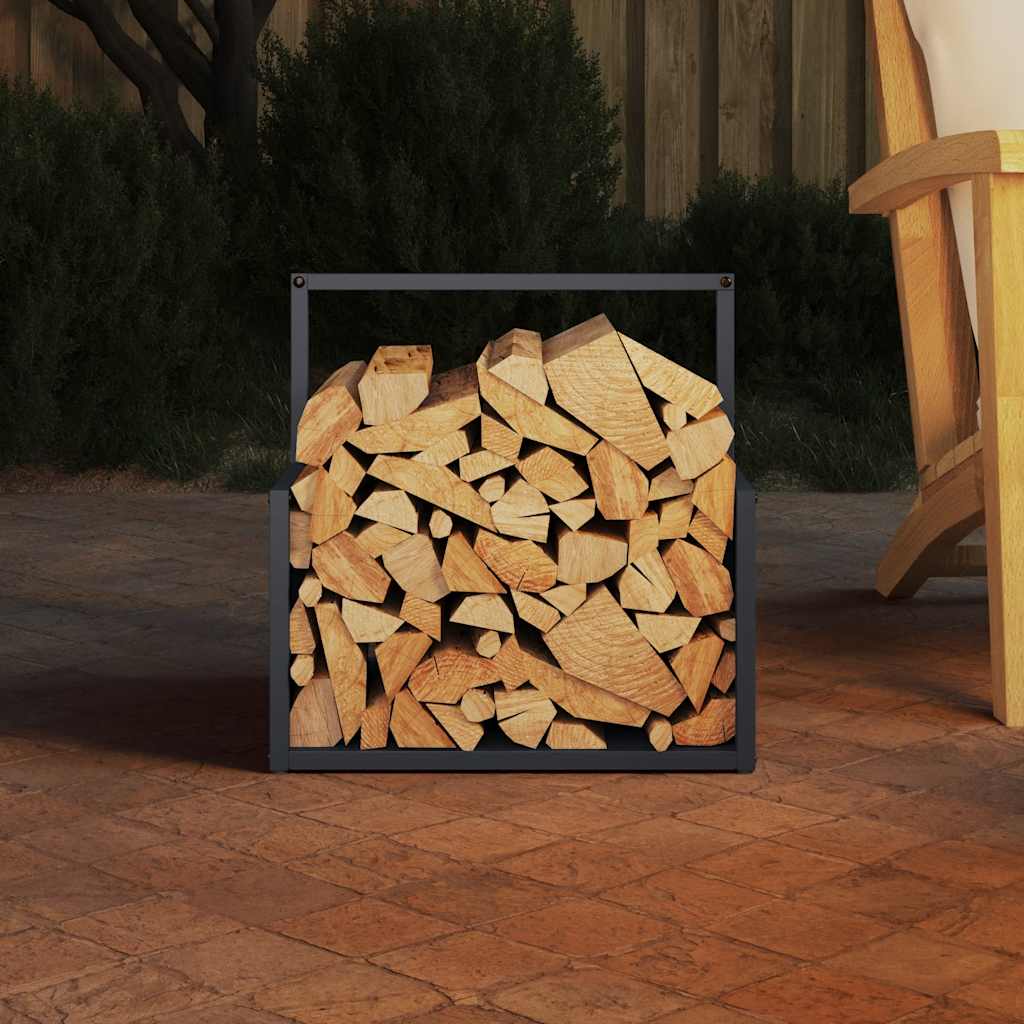 Suporte para lenha 40x40x40 cm aço laminado a frio antracite