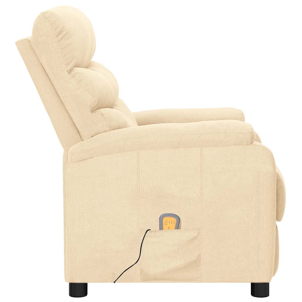 Poltrona de massagens tecido cor creme