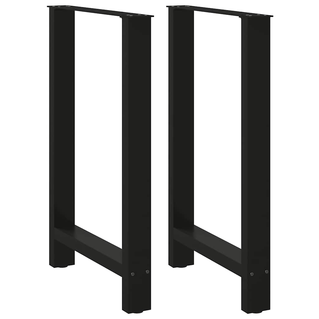 Pés para mesa de bar pretos 2 peças 60x(90-91) cm aço