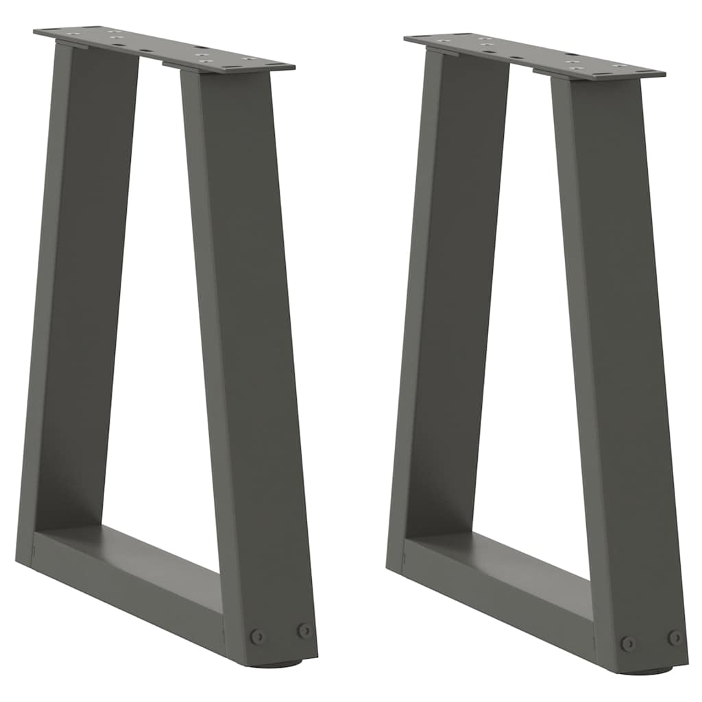 Pés para mesa de centro em v, 2 peças, antracite, 28x(42-43,3) cm, aço
