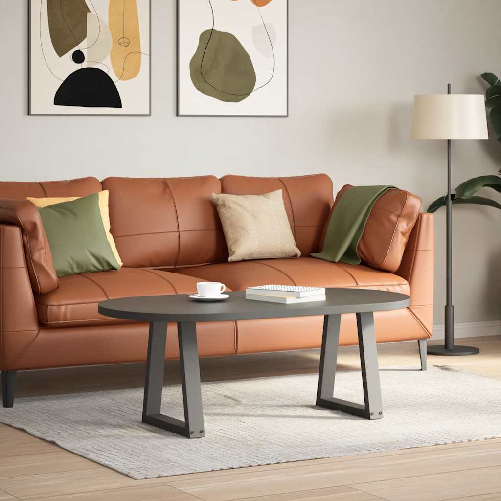 Pés para mesa de centro em v, 2 peças, antracite, 28x(42-43,3) cm, aço