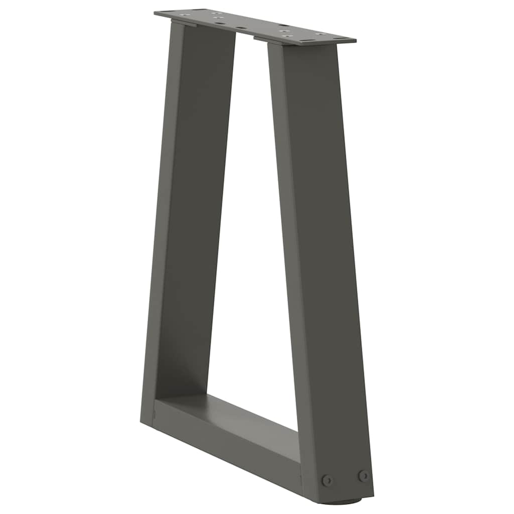 Pés para mesa de centro em v, 2 peças, antracite, 28x(42-43,3) cm, aço