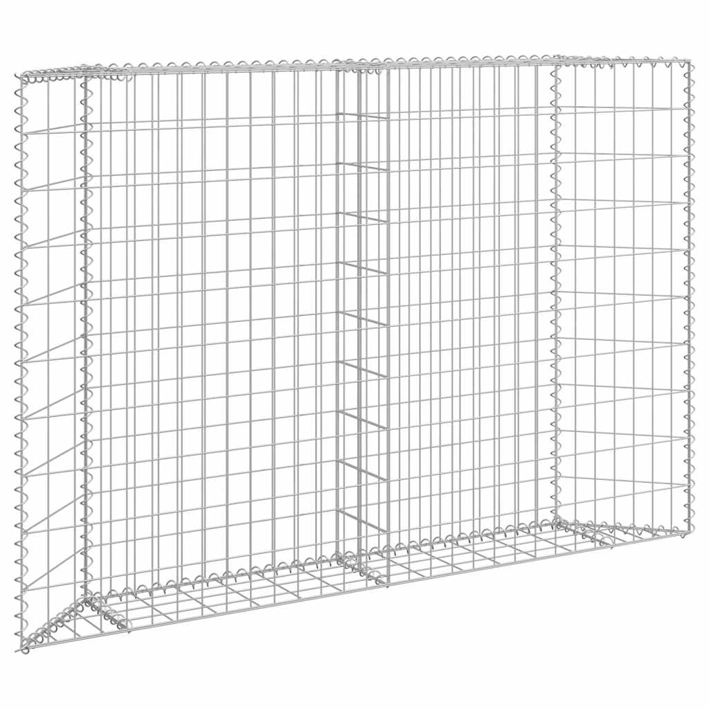 Canteiro elevado/cesto gabião trapézio 150x20x100cm aço galvan.