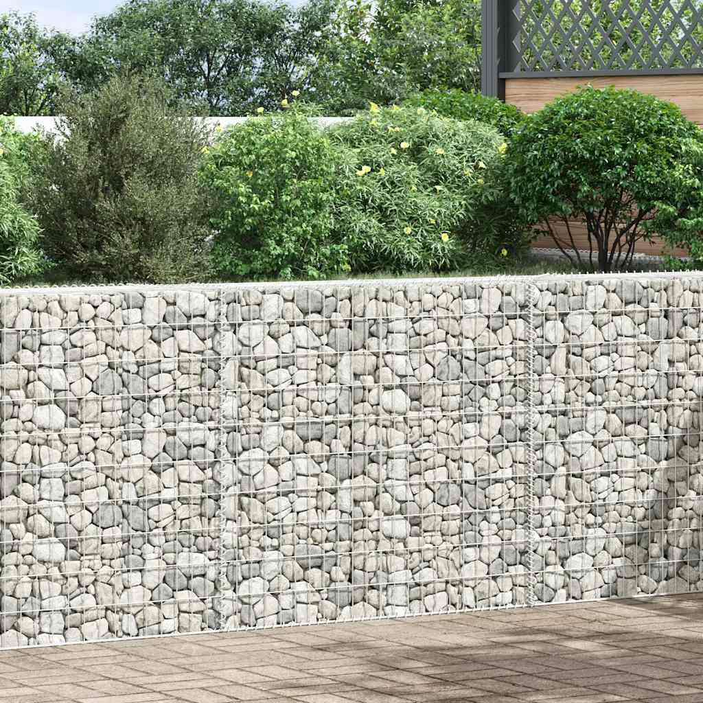 Canteiro elevado/cesto gabião trapézio 150x20x100cm aço galvan.