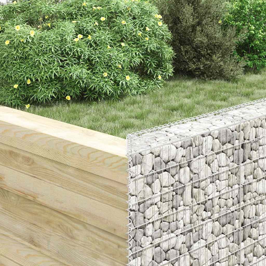 Canteiro elevado/cesto gabião trapézio 150x20x100cm aço galvan.