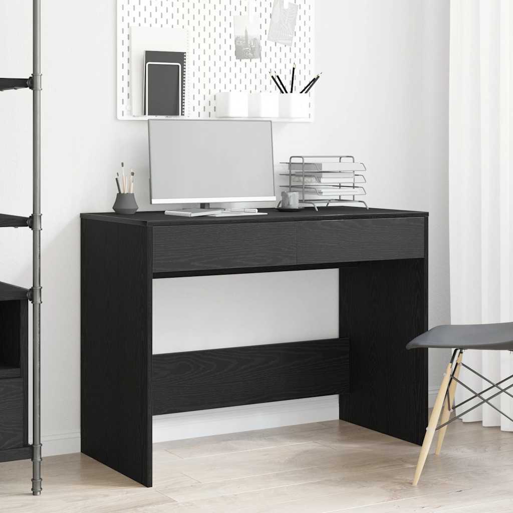 Mesa em carvalho preto, 101 x 50 x 76,5 cm, madeira engenheirada