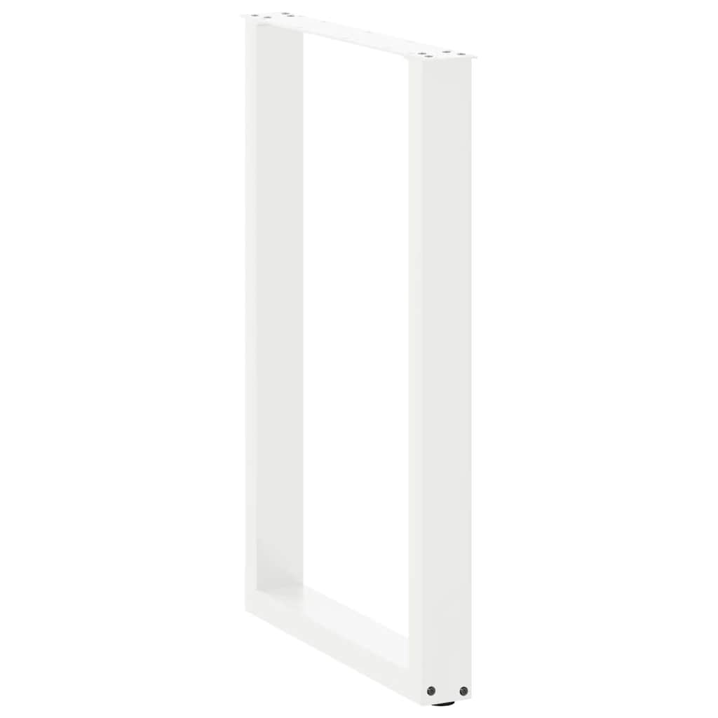 Pés de mesa de bar em forma de u, 2 peças, branco, 60x(90-91) cm, aço