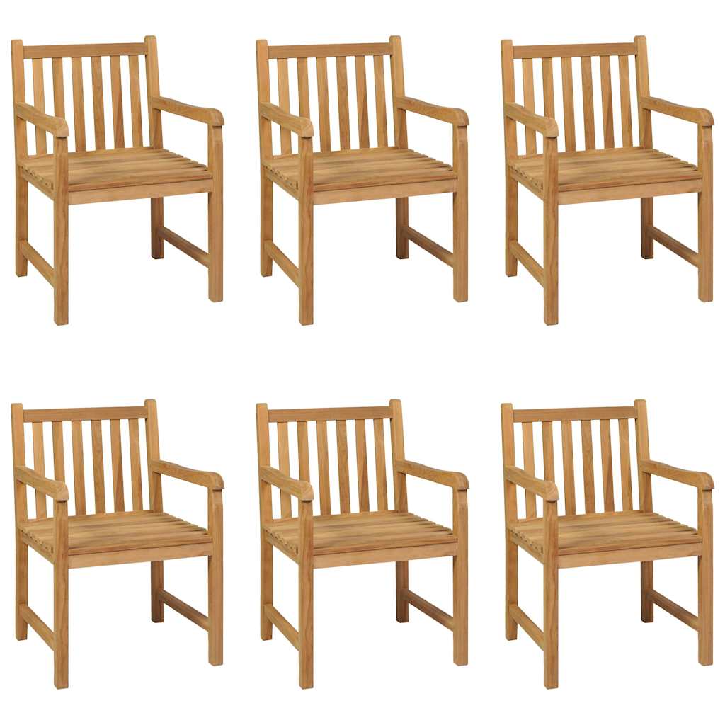 Conjunto de jantar de jardim com 7 peças, 200x100 cm, madeira de teca maciça