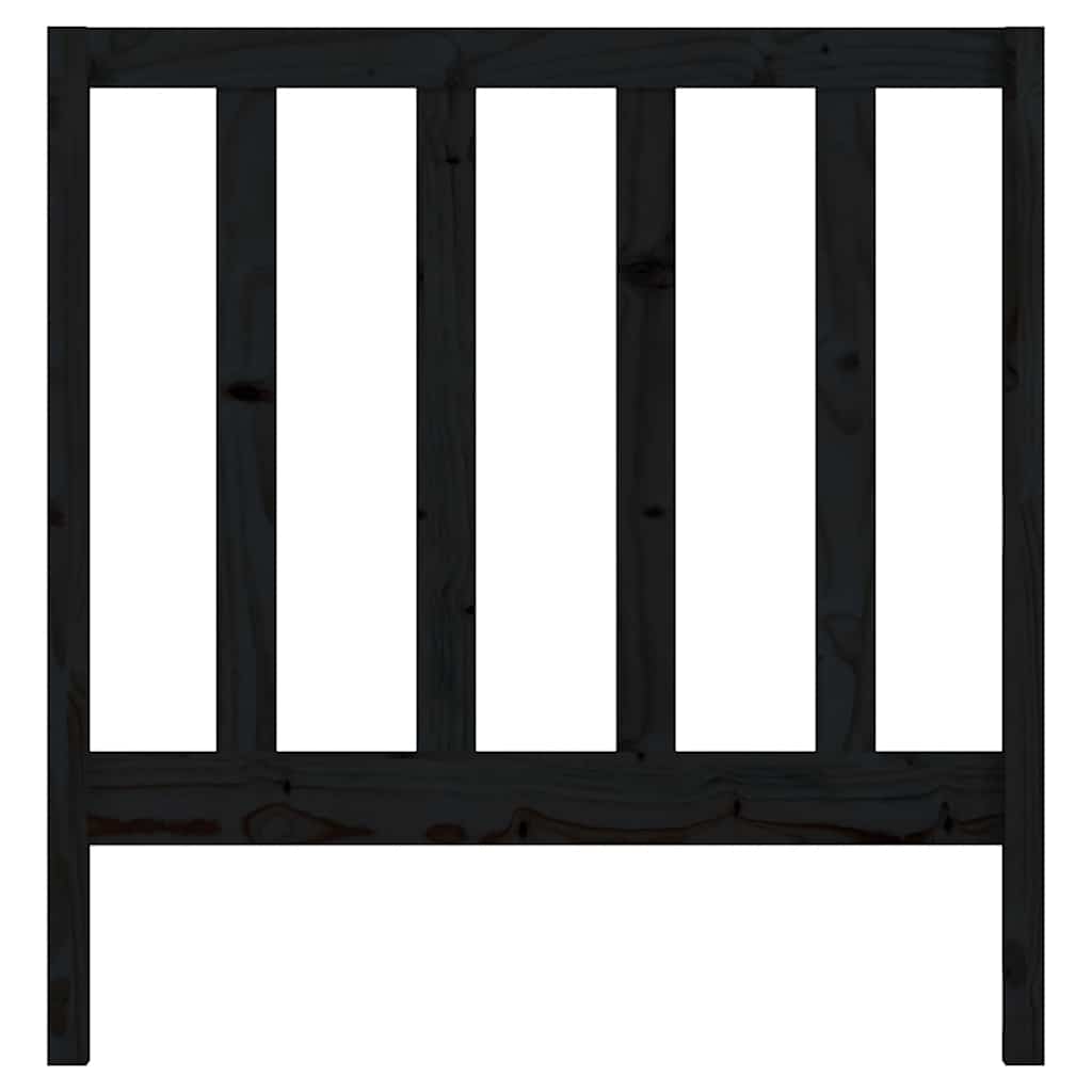 Cabeceira de cama 95x4x100 cm pinho maciço preto
