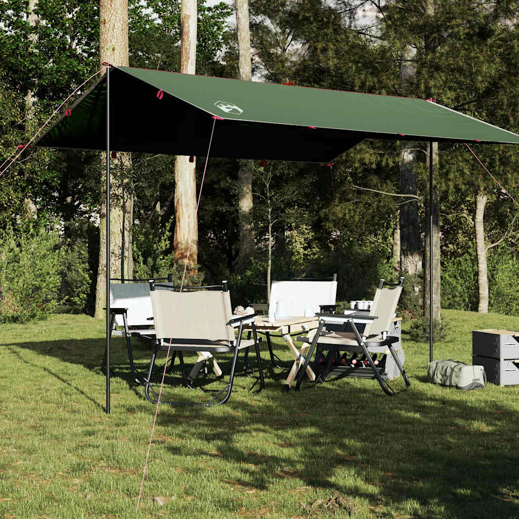 Lona de campismo 360x294 cm impermeável verde