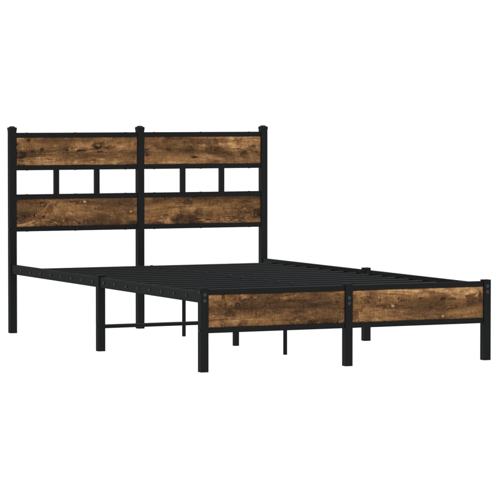 Cama sem colchão com cabeceira 120x200 cm carvalho sonoma
