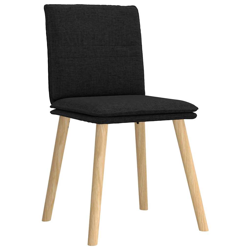 Cadeiras de jantar 6 pcs tecido preto