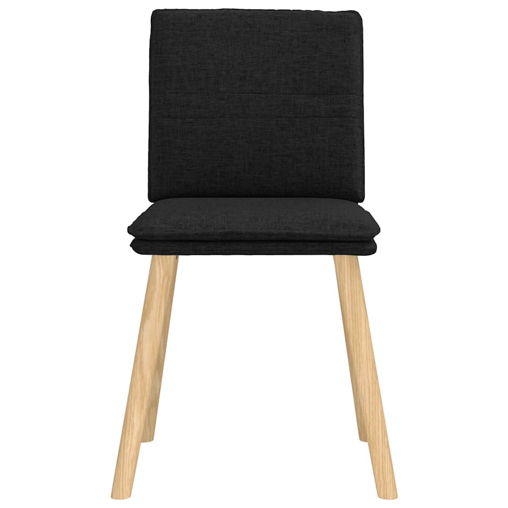 Cadeiras de jantar 6 pcs tecido preto