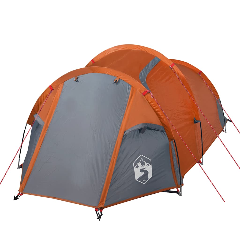 Tenda de campismo túnel p/ 2 pessoas impermeável laranja