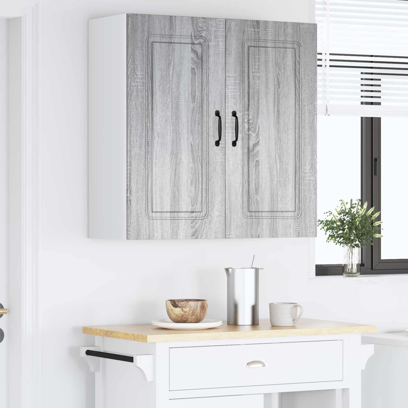 Painel de lava-louça kalmar cinza sonoma 80 x 31 x 80 cm