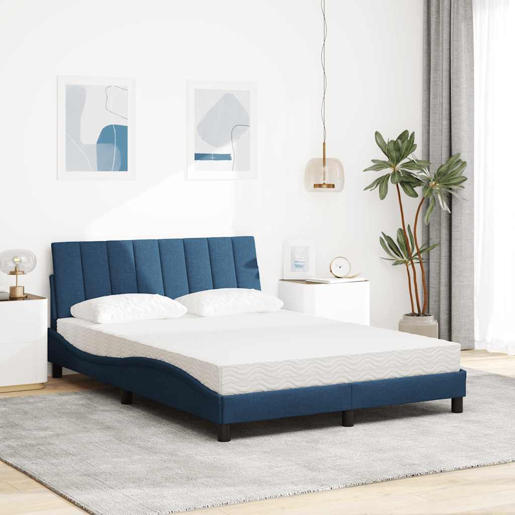 Cama com colchão hanko 140x190 cm tecido azul