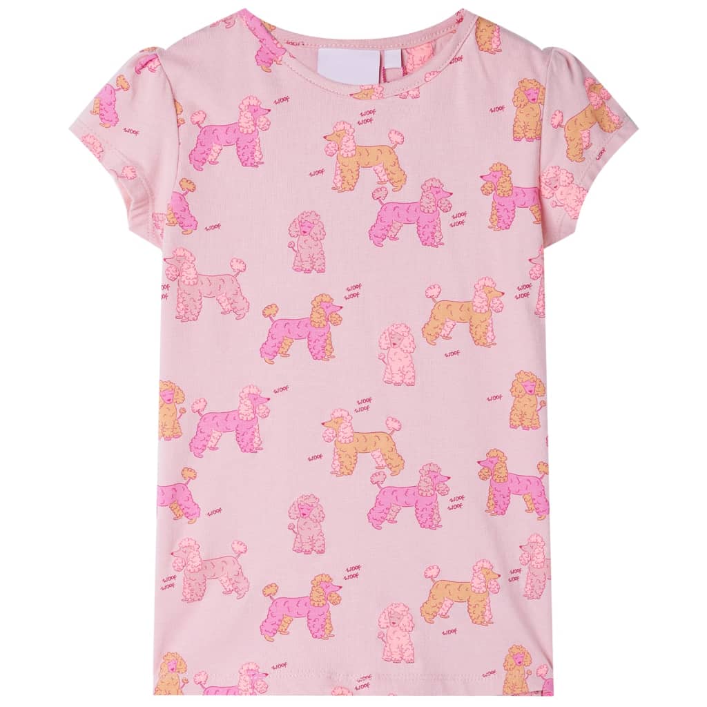 Pijama de manga curta para criança rosa-claro 116