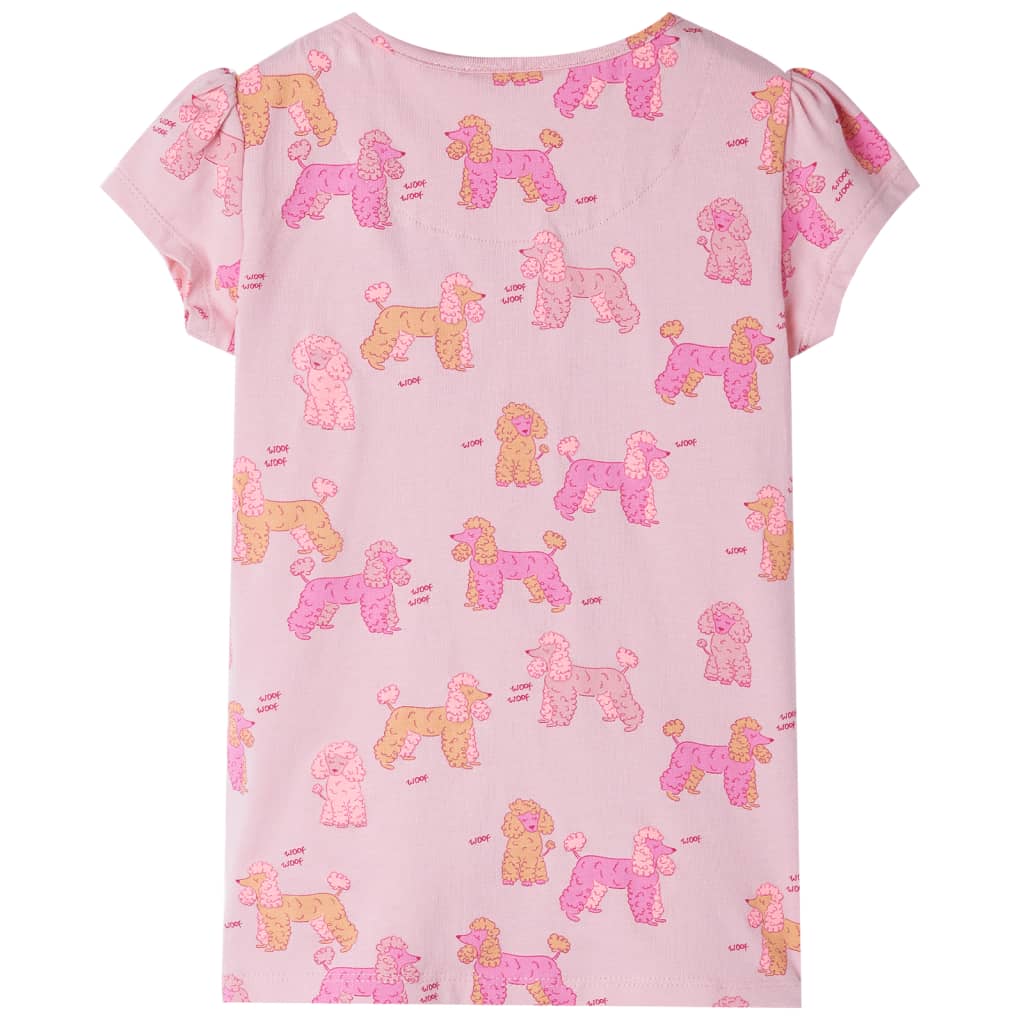 Pijama de manga curta para criança rosa-claro 116