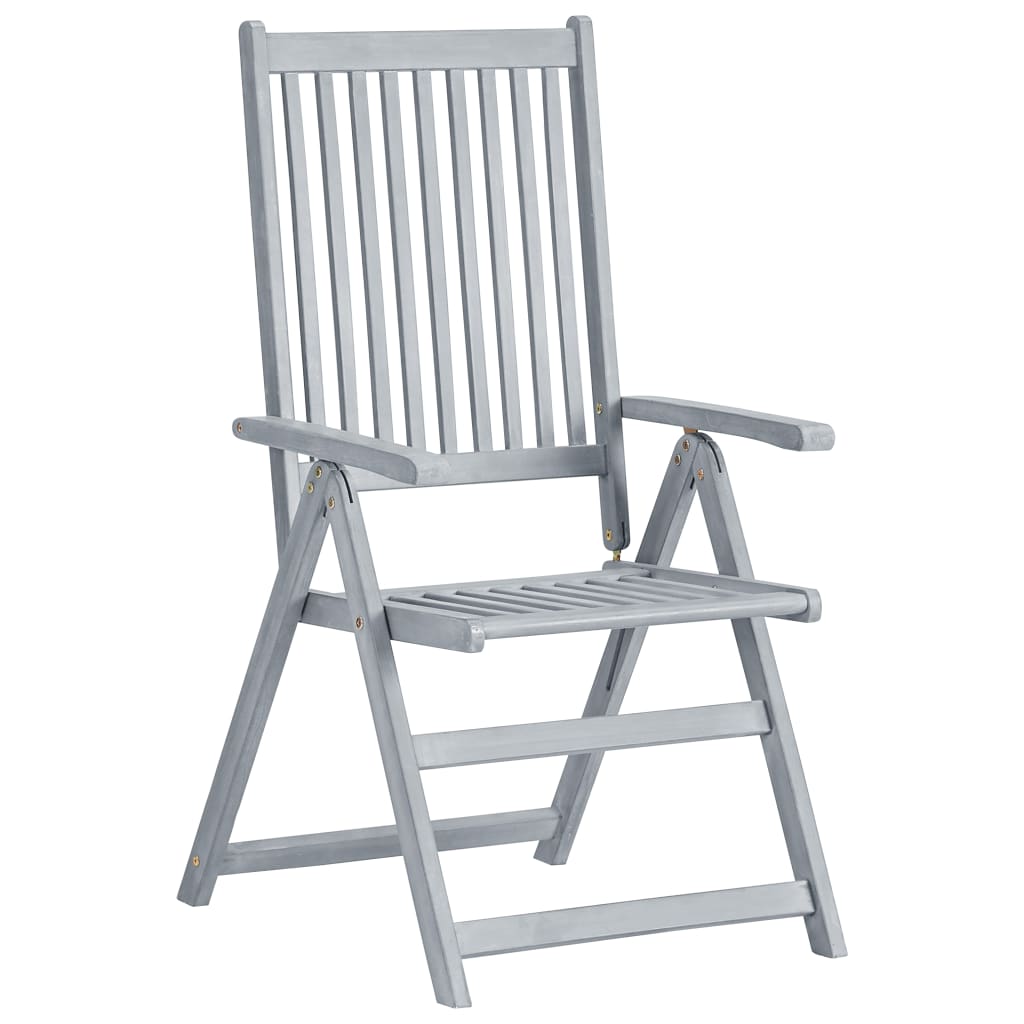 Cadeiras jardim reclináveis c/ almofadões 6 pcs acácia maciça